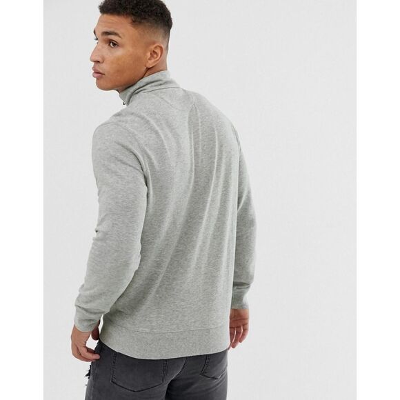 New! POLO RALPH LAUREN Men's Pullover Sweater Half-zip Gray Size Small - Picture 3 of 4